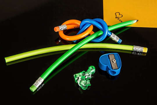 pencils all twisted in a tight knot